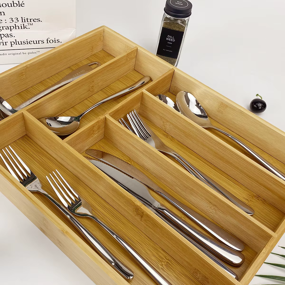 Boîte de rangement en bambou