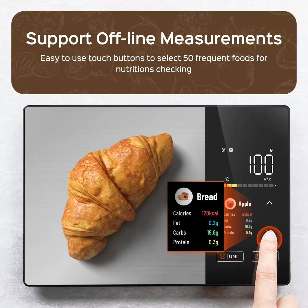 Balance de cuisine intelligente connectée à une application mobile pour le calcul des calories des aliments