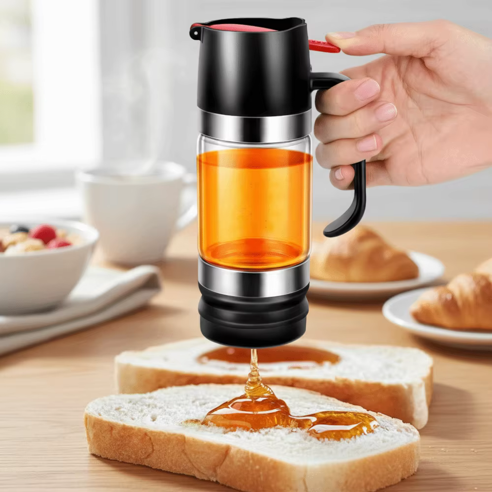 Distributeur de miel en verre durable de 300 ml