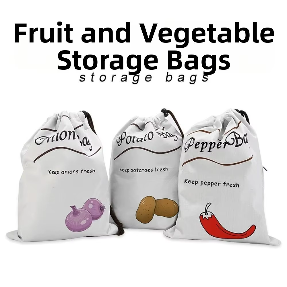 Sac de rangement durable et réutilisable pour oignons et pommes de terre