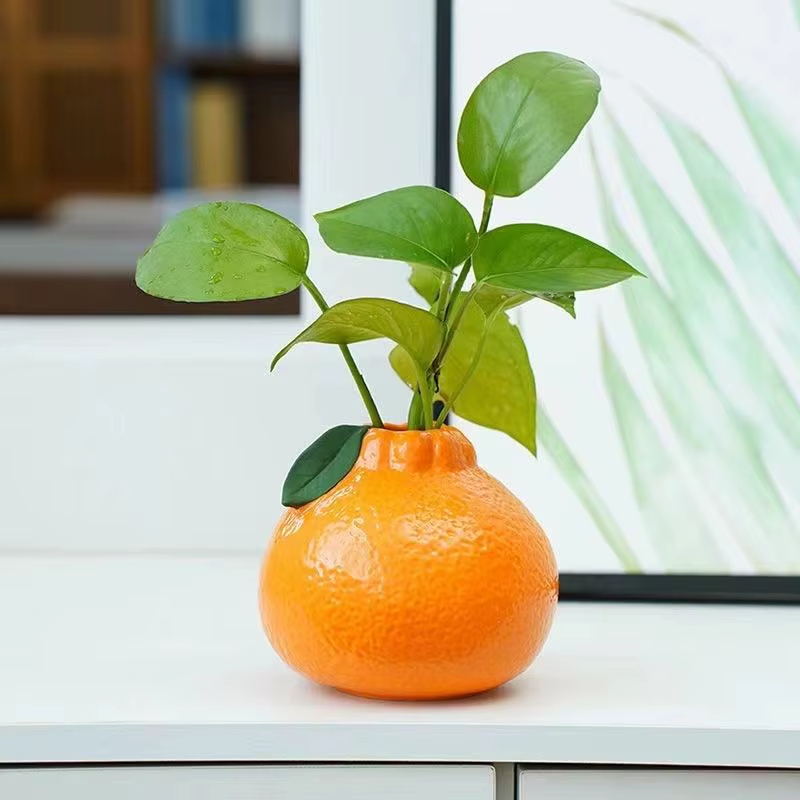 Vase à fleurs en forme de Fruit Orange