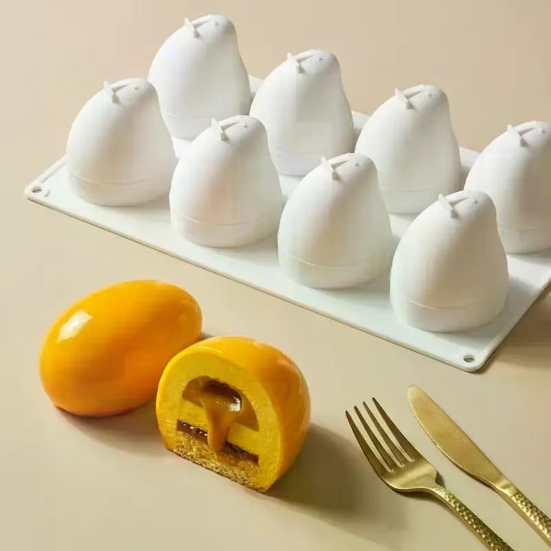 Moule à gâteau mousse français en forme de mangue et poire, moule en silicone pour dessert en forme de fruit, pour pudding au chocolat DIY
