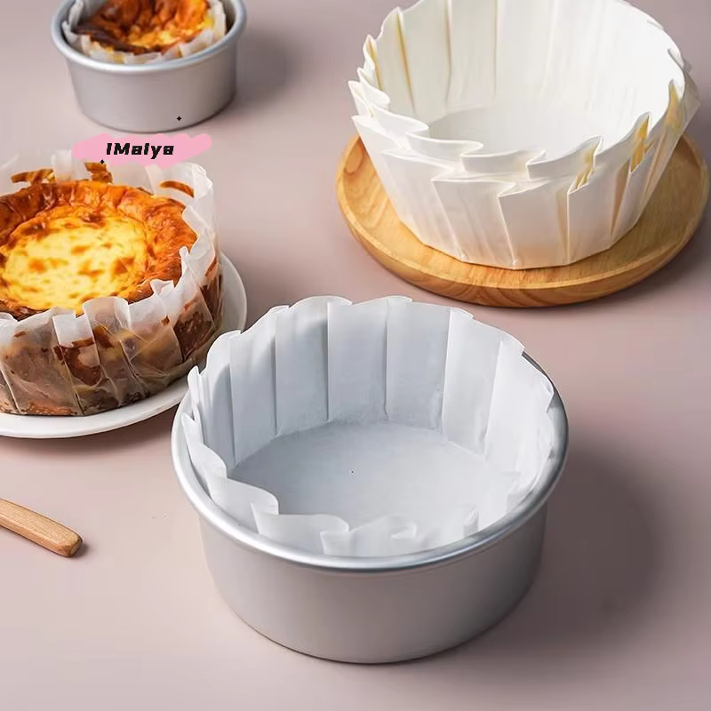 Plateau en papier à l'huile de cheesecake Basque antiadhésif