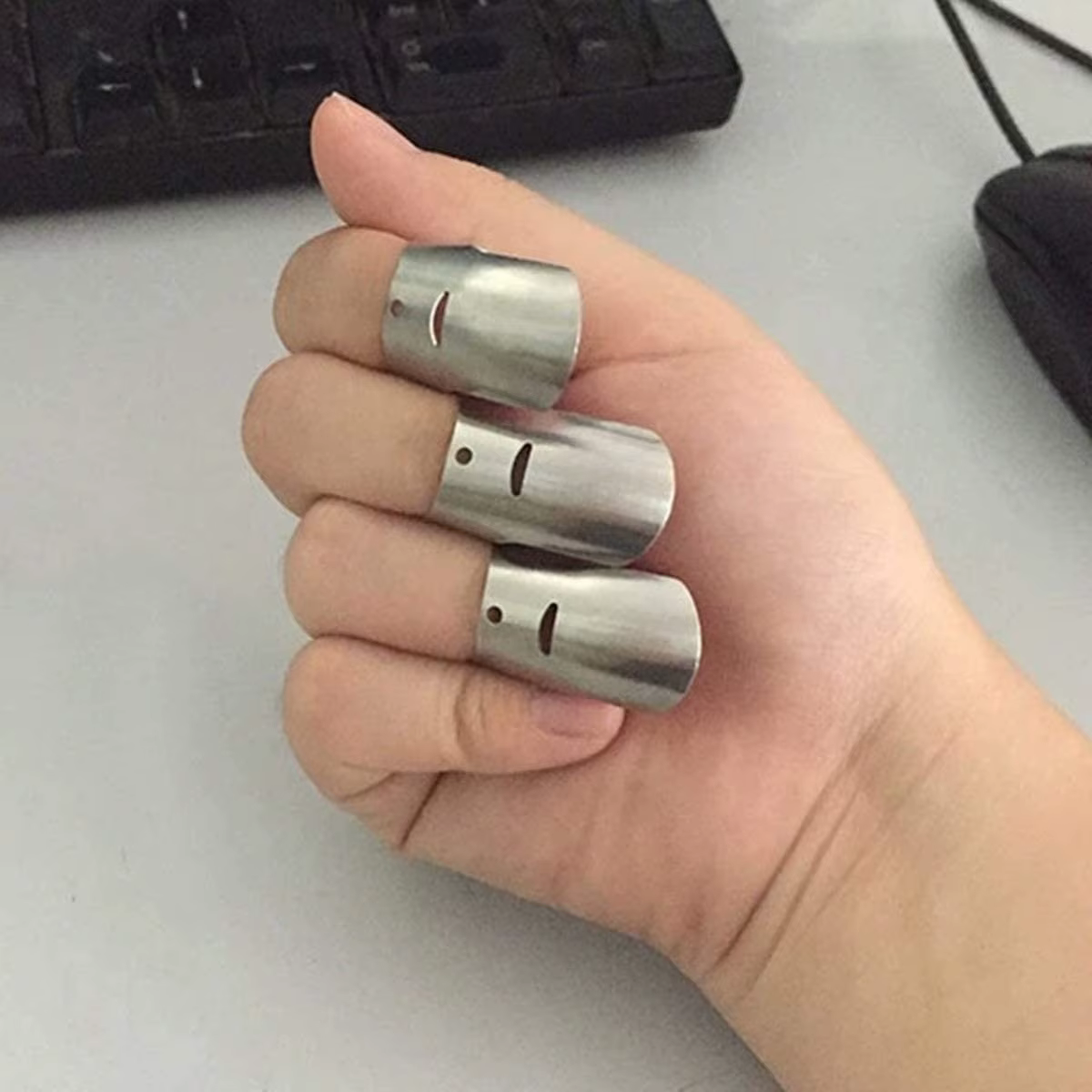 Protège-ongles de cuisine en acier inoxydable