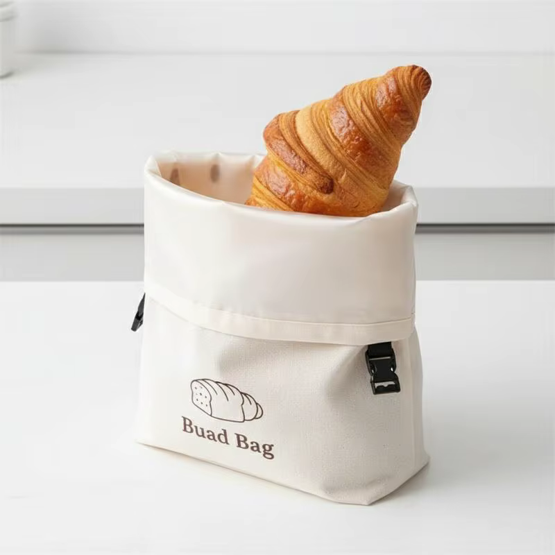 Sac à pain en cire d'abeille avec boucle à pression