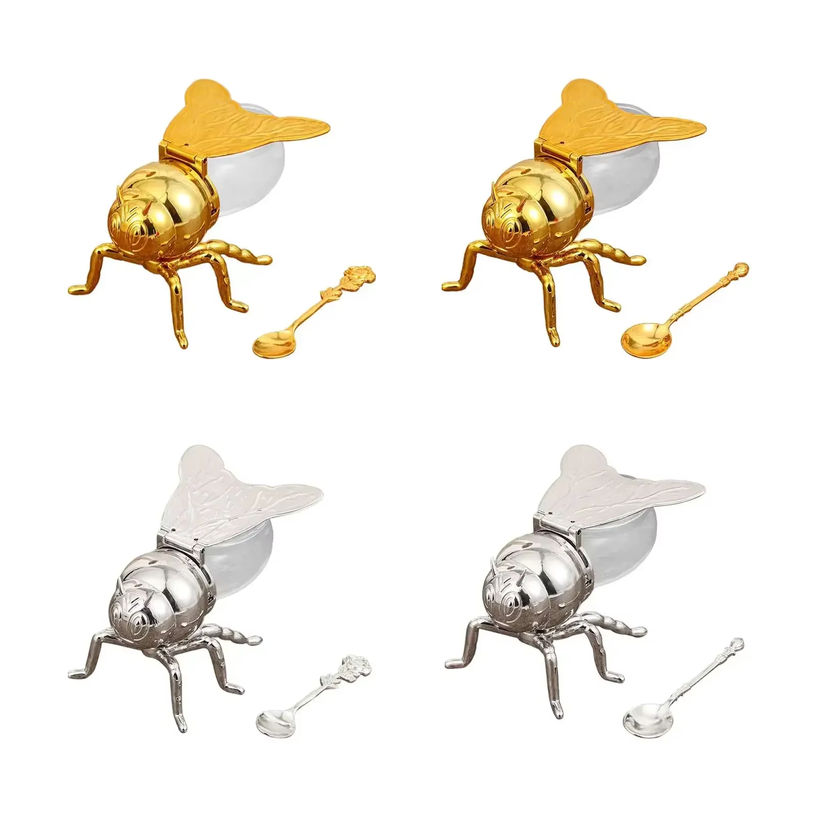Pot d'assaisonnement en forme d'abeille de dessin animé créatif