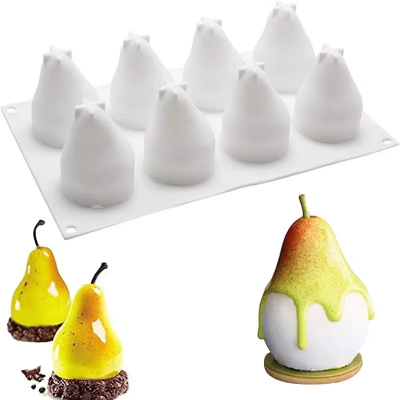 Fruits série mangue poire cuisson mousse gâteau moule en silicone dessert