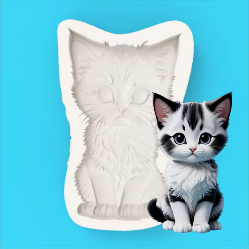 Moule en silicone chaton mignon