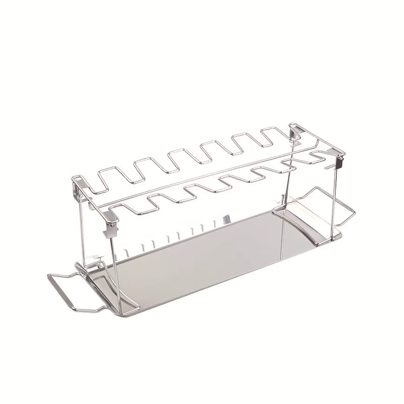Support à cuisses de poulet pliable en acier inoxydable