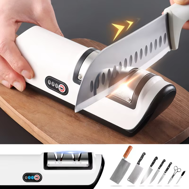 Affûteur de couteaux électrique de cuisine multifonctionnel automatique professionnel 4 vitesses