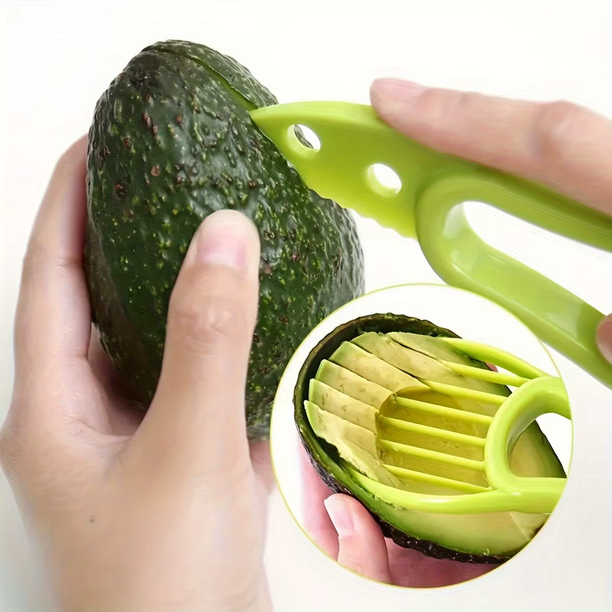 Éplucheur multifonctionnel pour avocat et couteau à kiwi avec fonction de décorticage - Outil de cuisine disponible en trois couleurs au choix