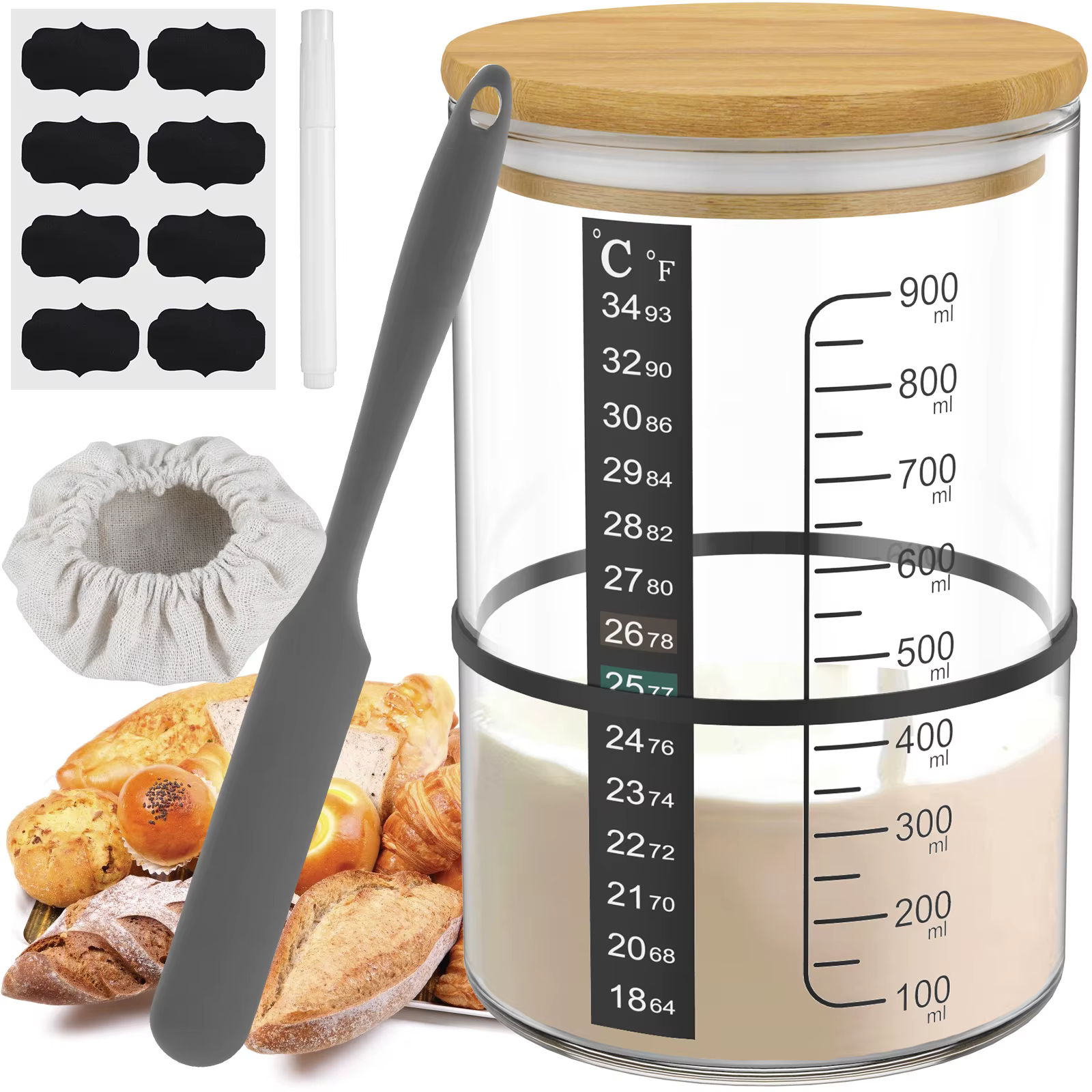 Kit de pot de démarrage au levain