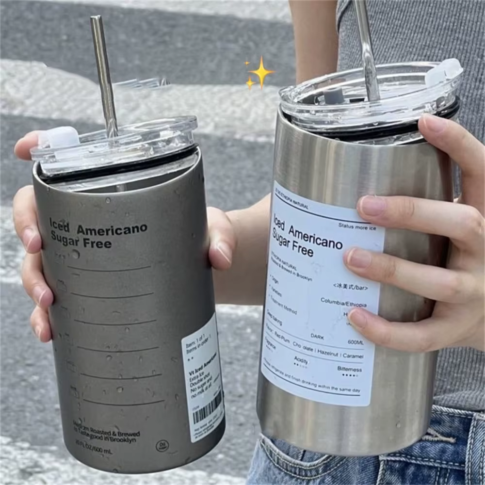Tasse à café Portable en acier inoxydable de 600ml