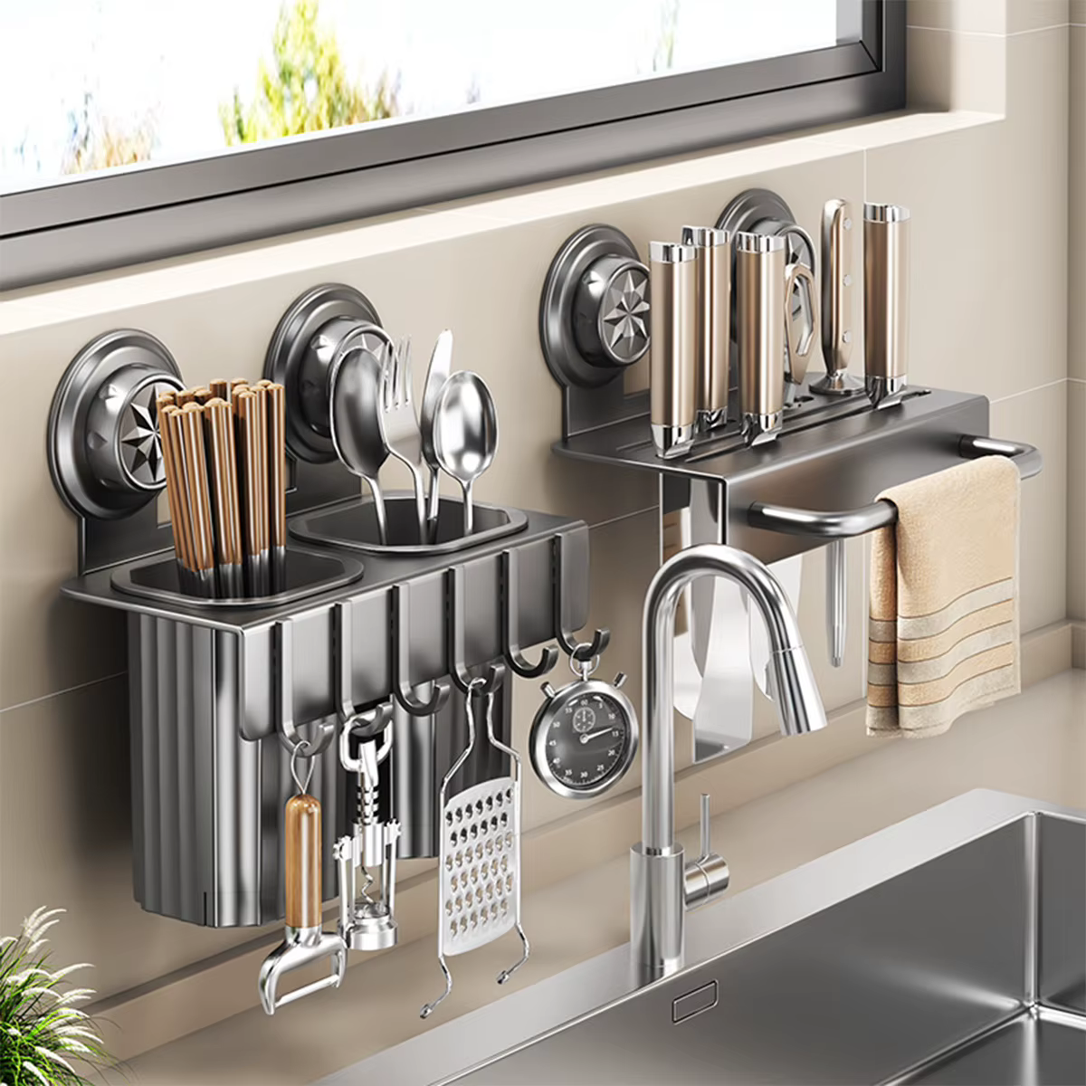 Support de rangement mural pour cuisine