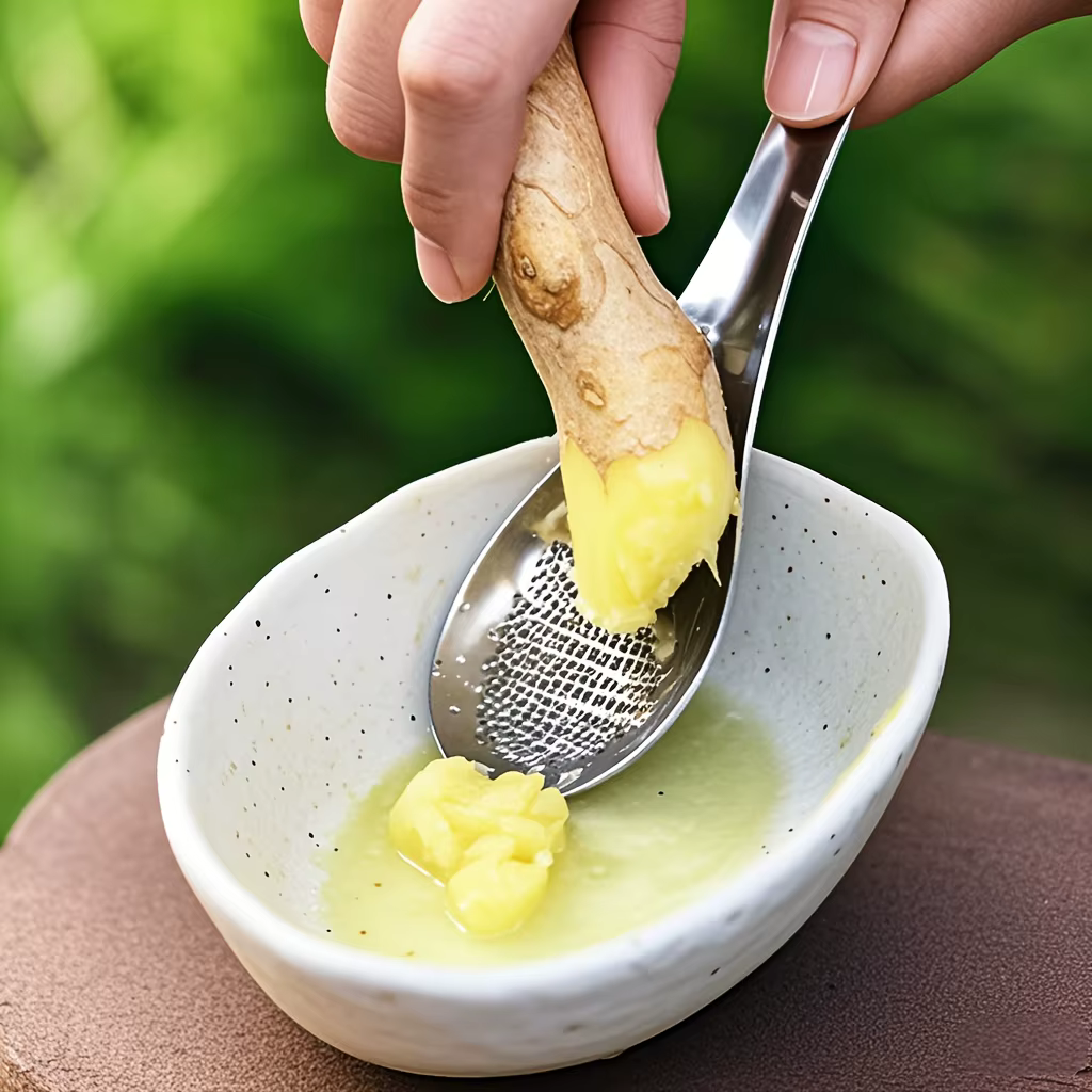 Cuillère de broyeur de râpe de légumes de racine de Fruits de gingembre d'ail d'acier inoxydable pour la cuisine