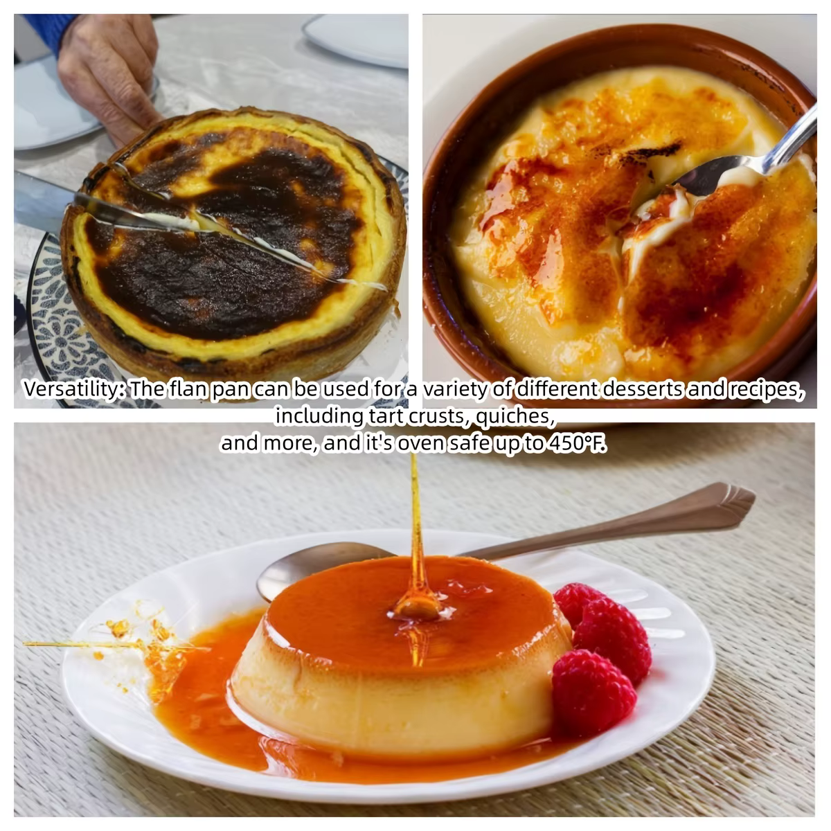Moule à flan rond en acier inoxydable 1