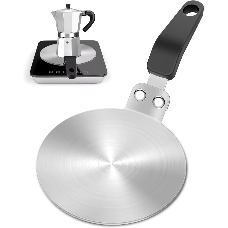 Plaque de Conduction Thermique Universelle en Acier Inoxydable pour Cafetière Moka