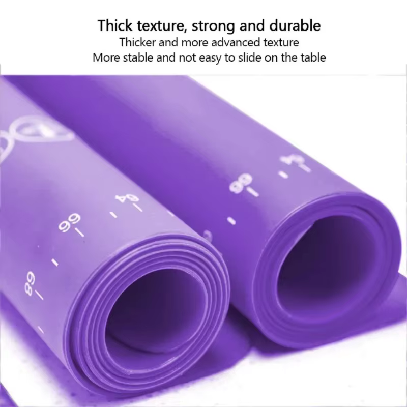 Lot de 2 tapis de pâtisserie en silicone antidérapants
