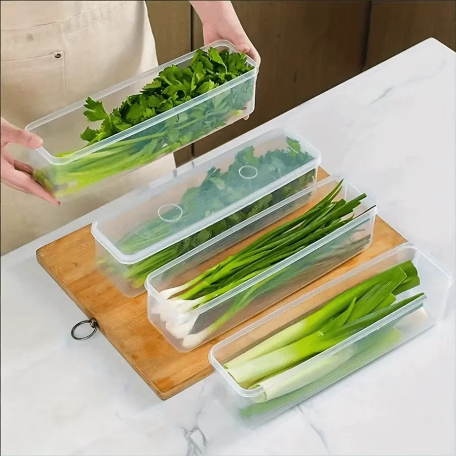 Boîtes de rangement pour réfrigérateur avec couvercle