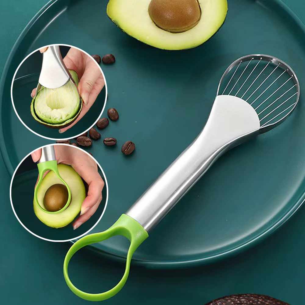 Couteau d'avocat 2 en 1 en acier inoxydable