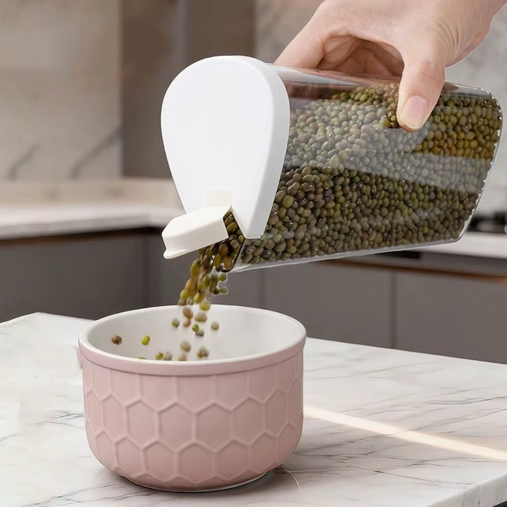 Boîte de rangement pour céréales à 6 compartiments de qualité alimentaire