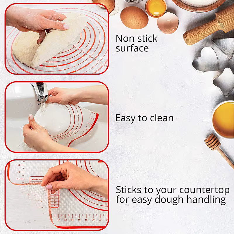 Polymères de cuisson en silicone antiadhésifs surdimensionnés