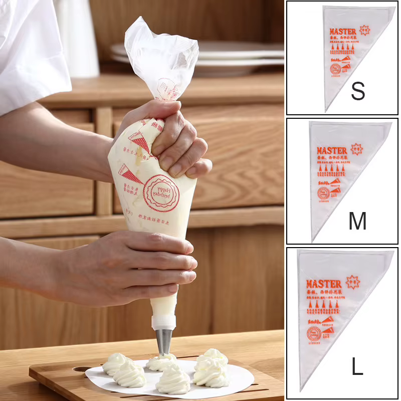 100 pièces ensemble S/M/L sacs à pâtisserie jetables pour la décoration de gâteaux crème passepoil outils de cuisson