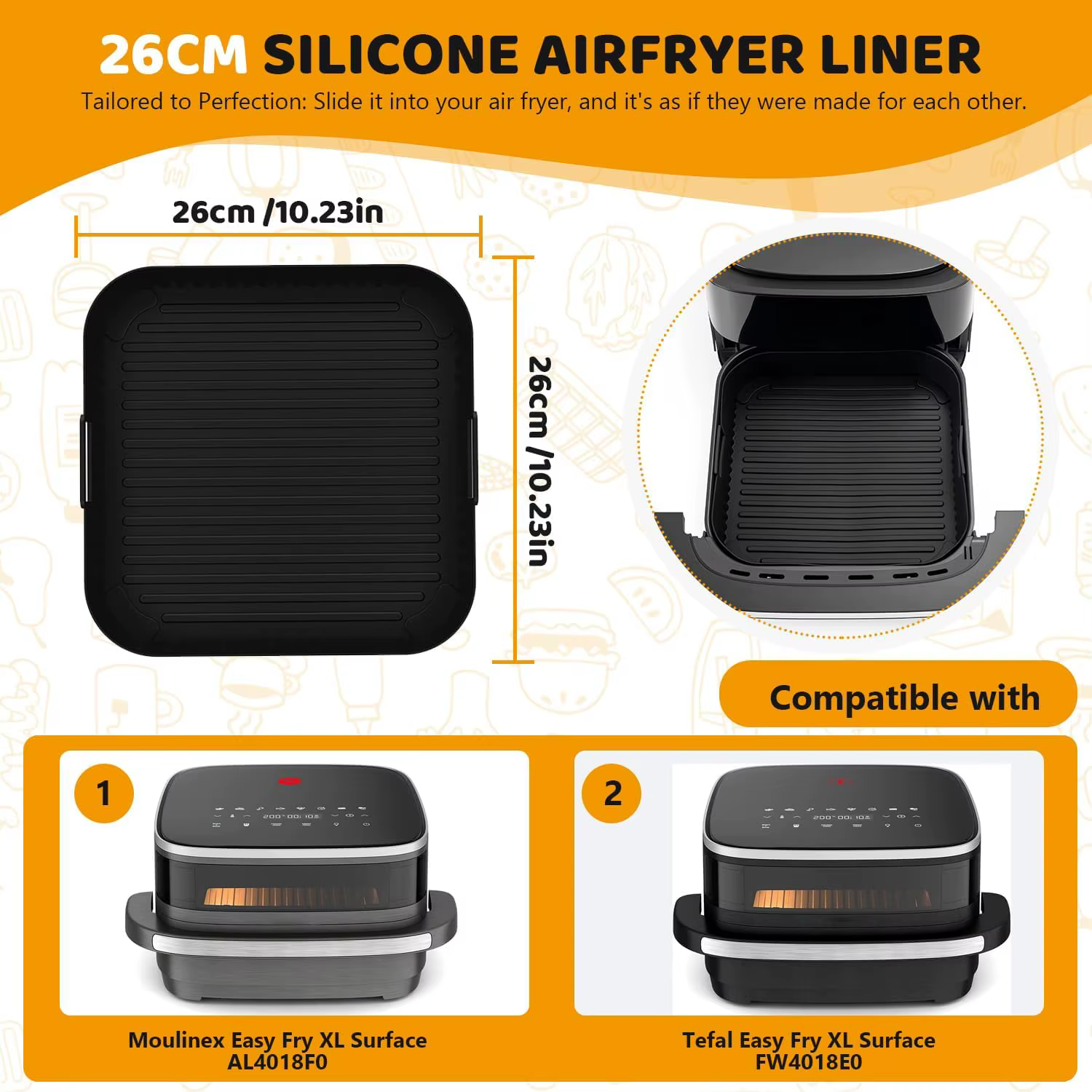 Moule en Silicone pour friteuse à Air Moulinex Easy Fry XL