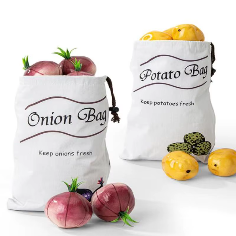 Sac de rangement pour pommes de terre et oignons