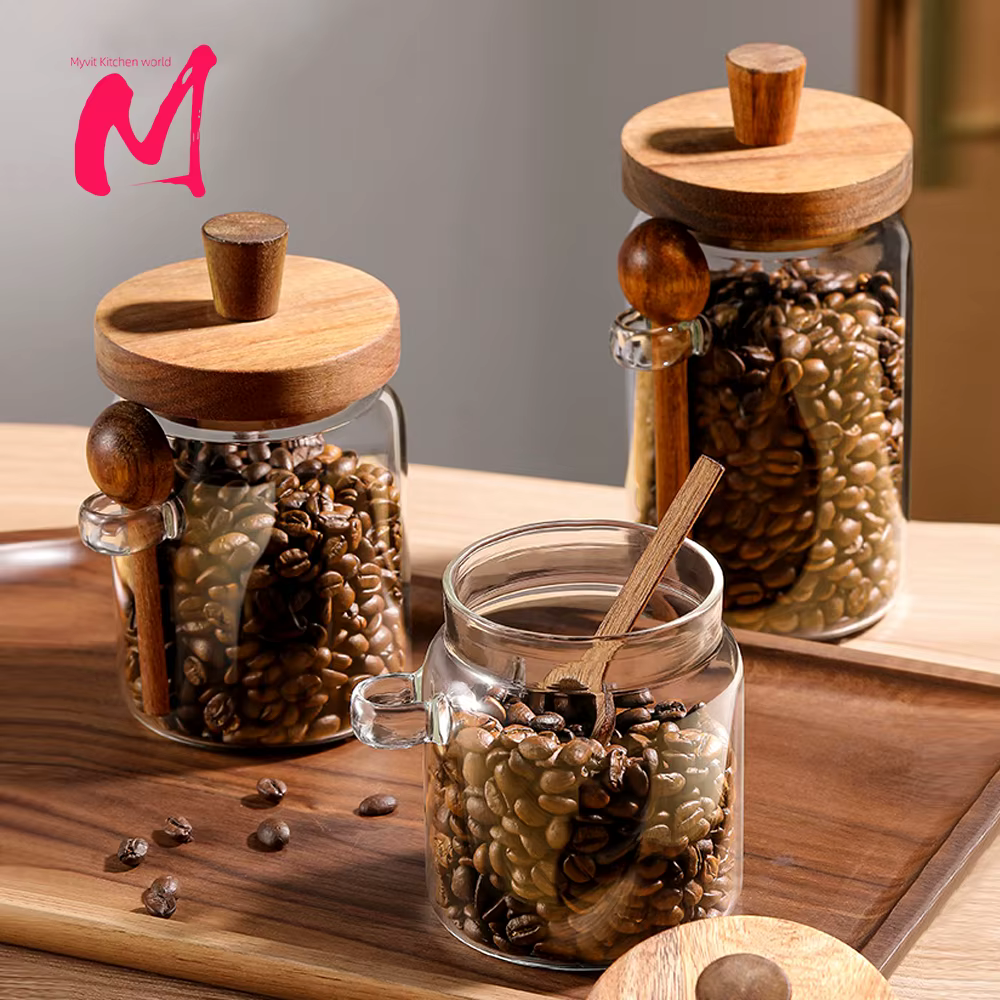Pot en verre pour céréales