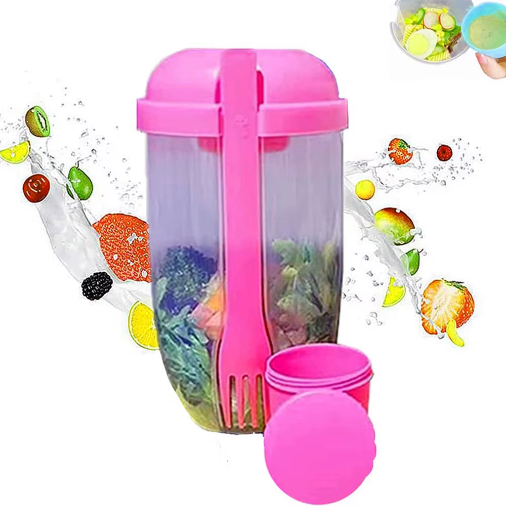 Tasse à salade portable avec fourchette