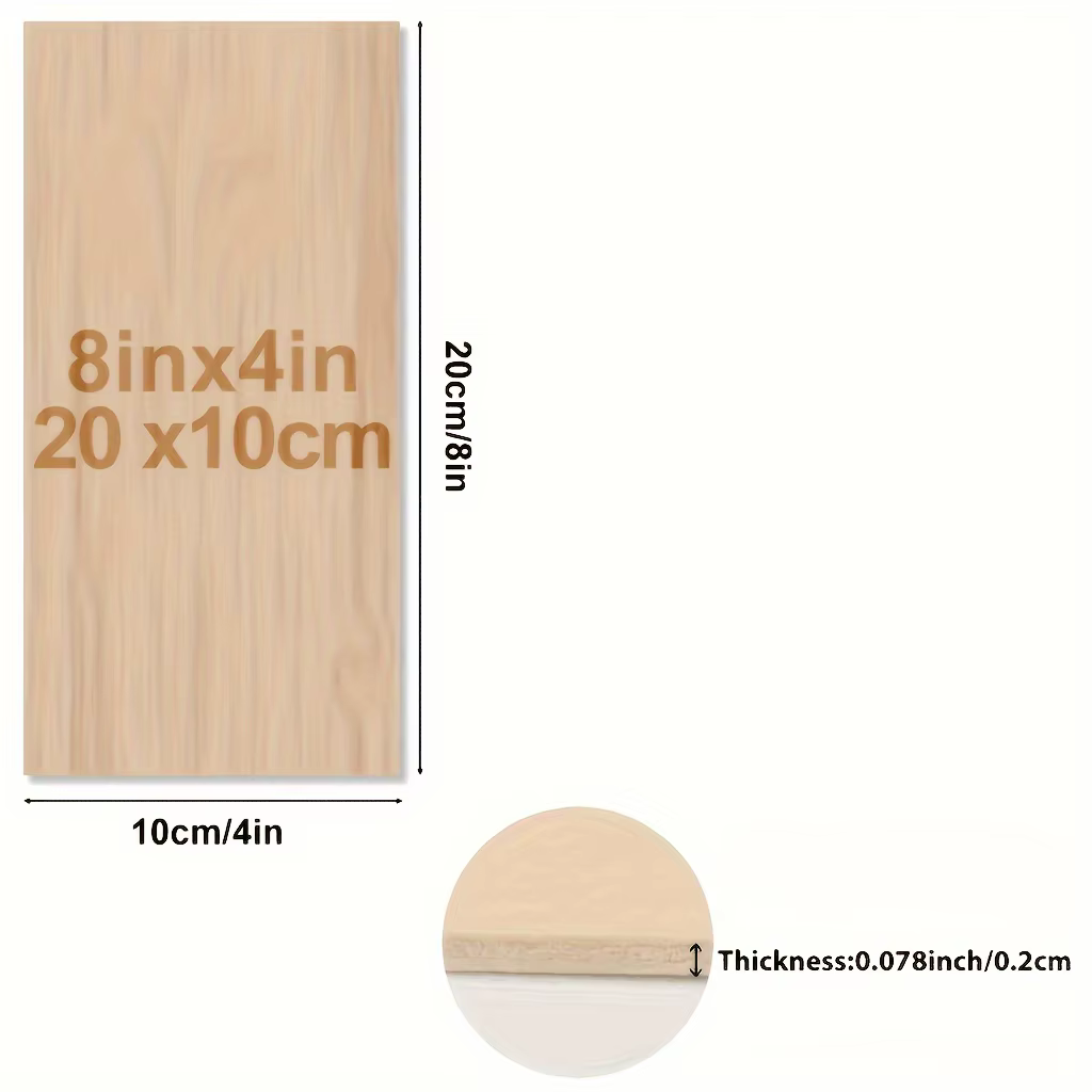 Planches en bois non finies optiques