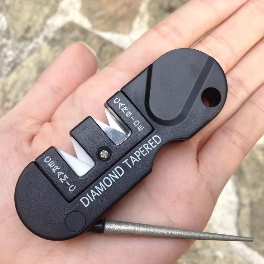 Affûteur de couteaux en carbure de céramique de tungstène Portable 4 en 1