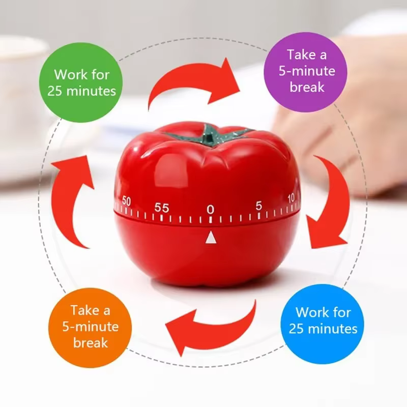 Minuterie de cuisine en forme de tomate rouge