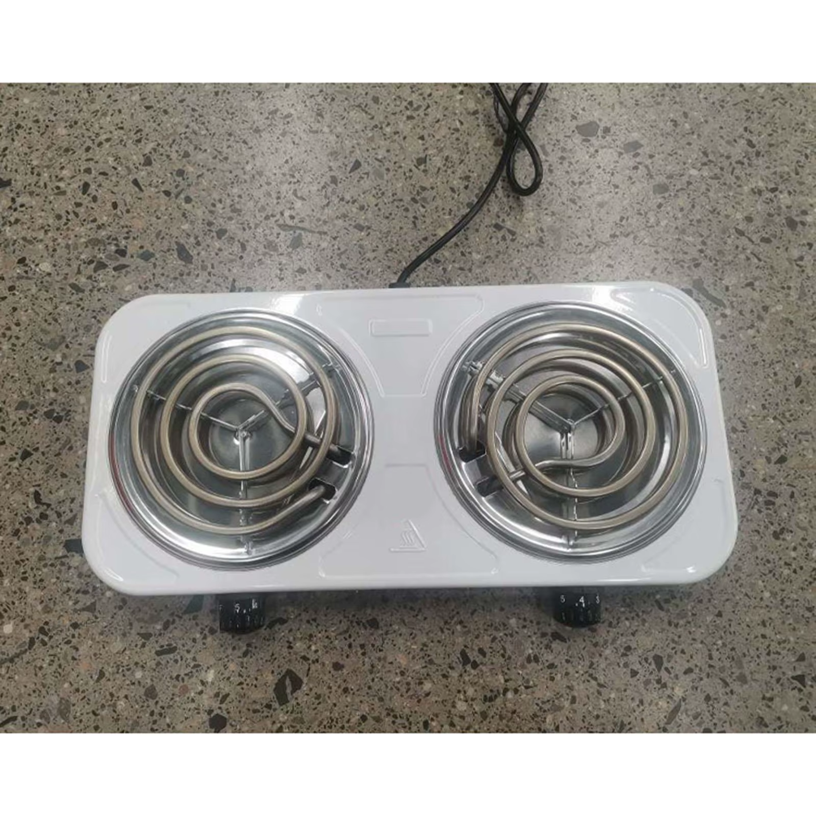 Table de cuisson électrique double brûleur en acier inoxydable avec thermostat