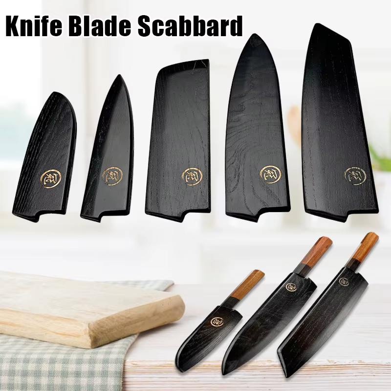 Fourreau de couteau de chef en bois massif portable