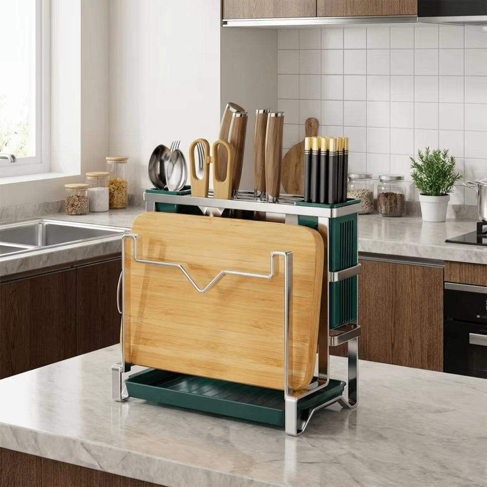 Support de rangement pour couteaux en acier inoxydable