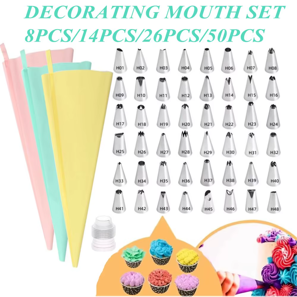 Kit de poche à douille avec embouts pour la pâtisserie