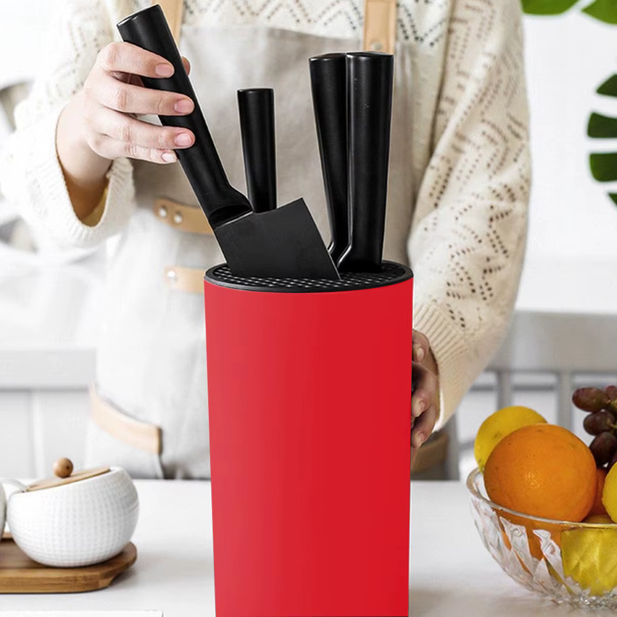 Support de couteaux de cuisine en céramique pour chef