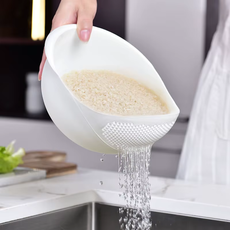 Passoire à riz 2 en 1, lave-haricots
