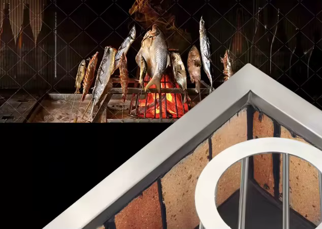 Le poêle à poisson pour barbecue est équipé d'une plaque de décrochage lumineuse pour le but du grill et du restaurant