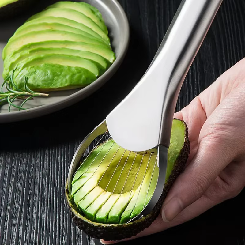 Couteau d'avocat Gadget coupe-acier inoxydable Gadgets de cuisine artefact de coupe de fruits tout
