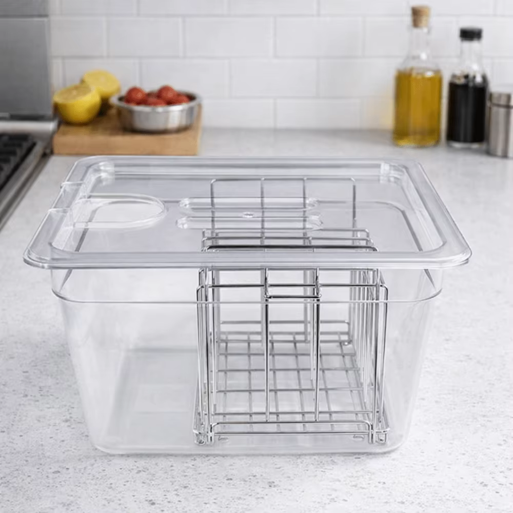 Conteneur Sous Vide Grande Capacité avec Grille et Couvercle