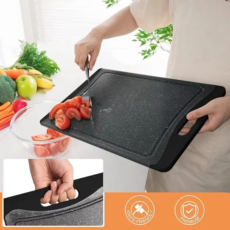Planche à découper en plastique PP noir pur pour la cuisine domestique