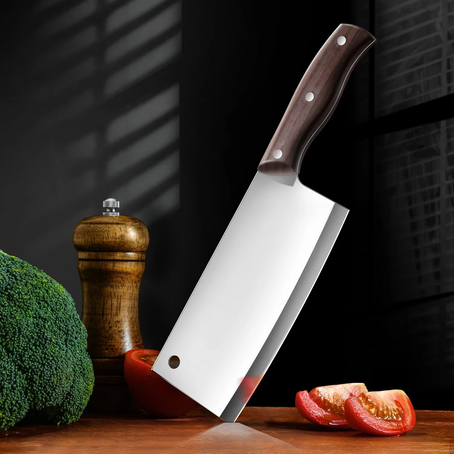 Nouveau modèle 2026 : Couteau de cuisine professionnel en acier inoxydable avec lame antidérapante